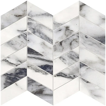 Provenza Unique Marble Mosaico Arrows Bianco Siena Silktech 30x30 / Провенца Унике Марбл Мосаико Агровс
 Бьянко Сиена Силктех
 30x30 